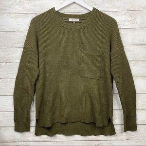 Madewell Green Knit Pullover Sweater XS